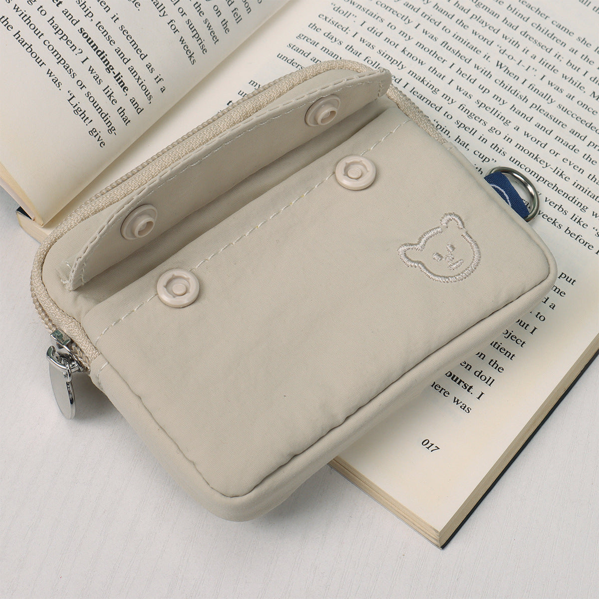 Japan and South Korea Zipper Change Waterproof Storage Bag Cute Simple Large Capacity Card Holder Driving License Clutch Fashion