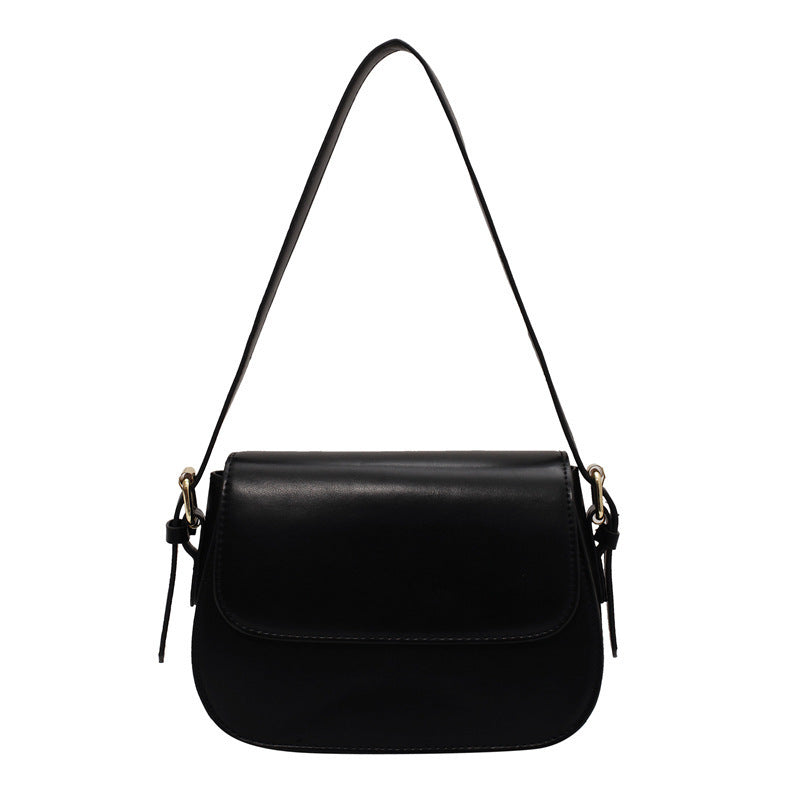 Chic Minimalist Saddle Crossbody Bag with Stitching Details for Everyday Fashion