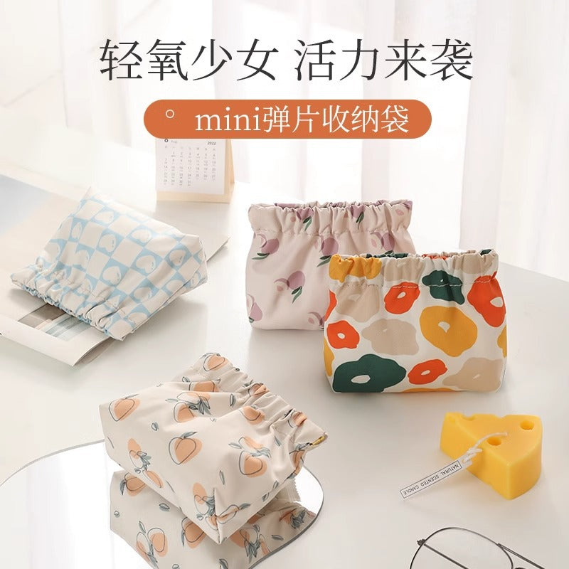 Storage Bag Waterproof Shrapnel Lipstick Cosmetic Bag Change Portable Shrapnel Bag Small Automatic Closing