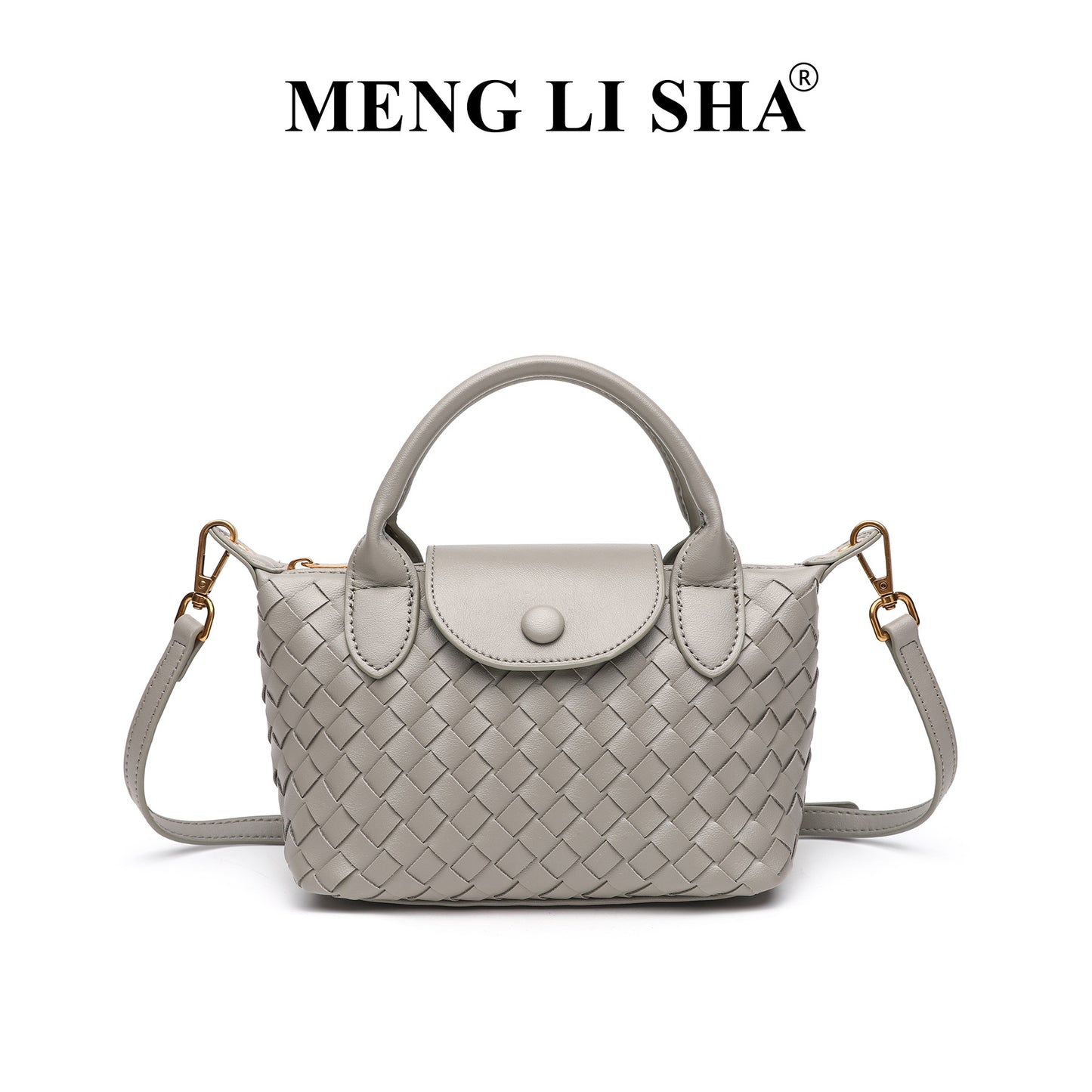 Woven Bag Women's Fashion Longchamps Bag Trendy One-Shoulder Crossbody Dumpling Bag Commuter's All-Matching Portable Small Square Bag