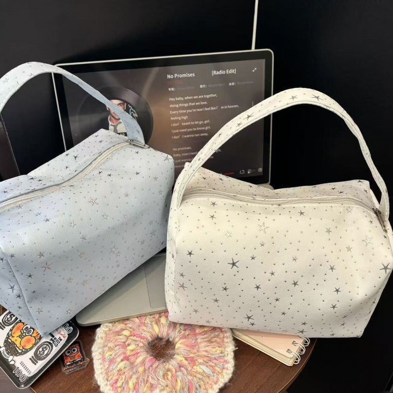 Cosmetic bag XINGX polka dots large capacity versatile portable toiletry bag cosmetic storage bag