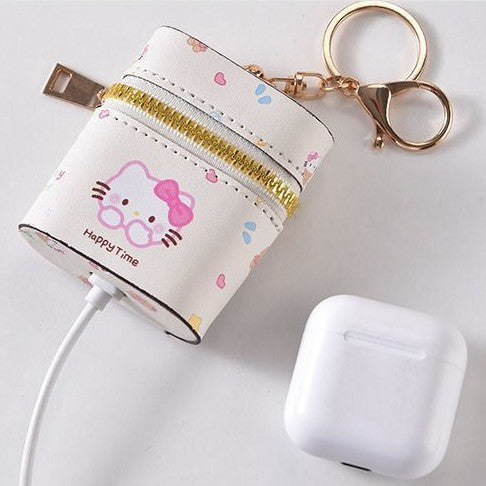 KT Earphone Bag Fashion Lipstick Pack Trendy Unique Cylinder Storage Pendant Cute Cartoon Jewelry Bag