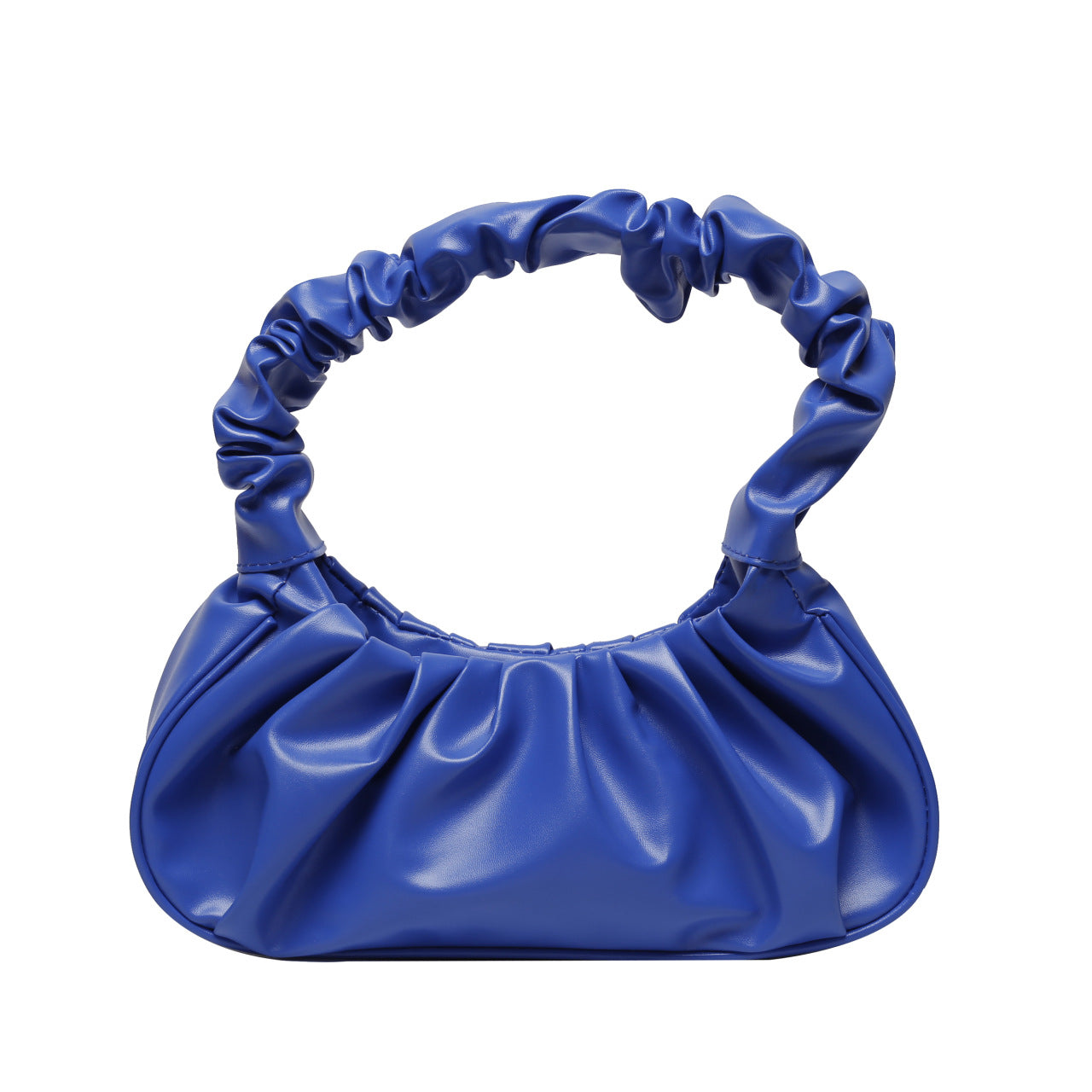 Faux Leather Pleated Cloud Bag Women's Fashion Shoulder Bag 2025 Trendy Crossbody Handbag with Magnetic Closure