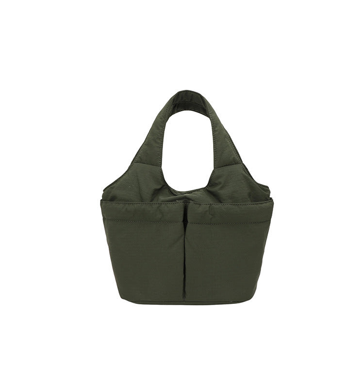 Tote Bag Women's Large-Capacity Commuter New Pleated Travel High-Grade Shoulder Messenger Bag