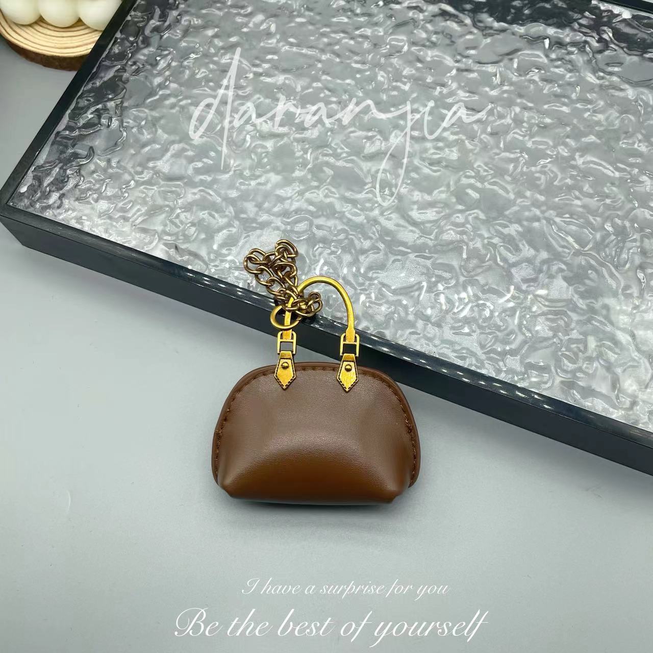 New Mini Small Bag Exquisite Handbag Pendant High-Grade Chain Little Shell Bag Keychain Exquisite Small Bag Ornaments