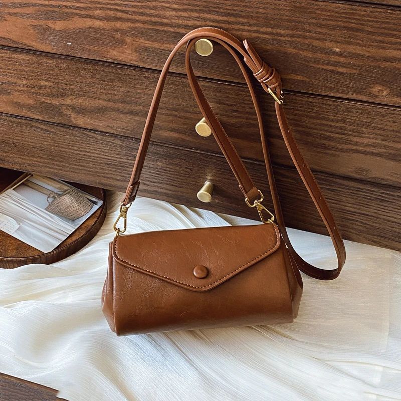 New Shoulder Bag Temperament Wild Messenger Bag Casual Simple Commute Soft Leather File Holder Bag for Women