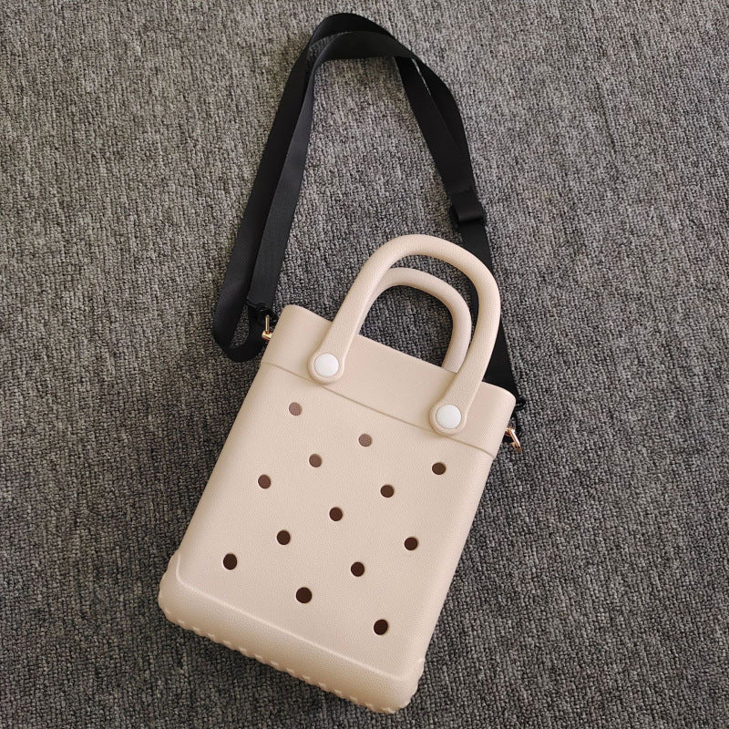 Cute Croc-Style Mini Shoulder Bag with Adjustable Strap for Women, Fashionable and Trendy Everyday Accessory