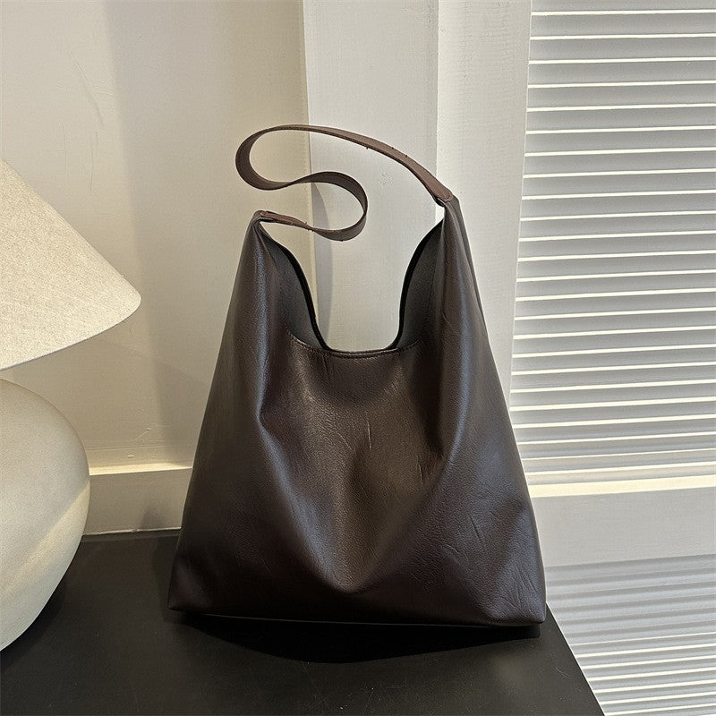 2026 New Fashion Large Capacity Tote Bag Women's Soft PU Shoulder Bag Casual Everyday Style