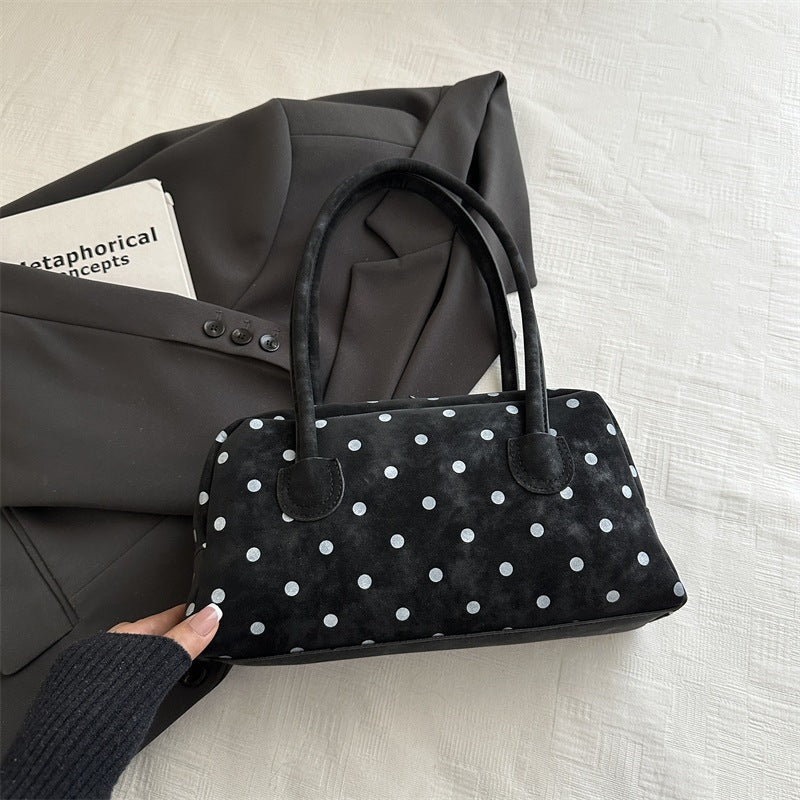 Simple Polka Dot Handbag New Commuter Shoulder Bag Everyday Joker Fashion Bag