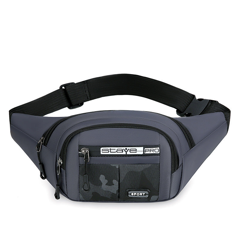 Men's Stylish and Versatile Waist Bag Lightweight Durable Multi-Pocket Outdoor Sports Trip Crossbody Bag