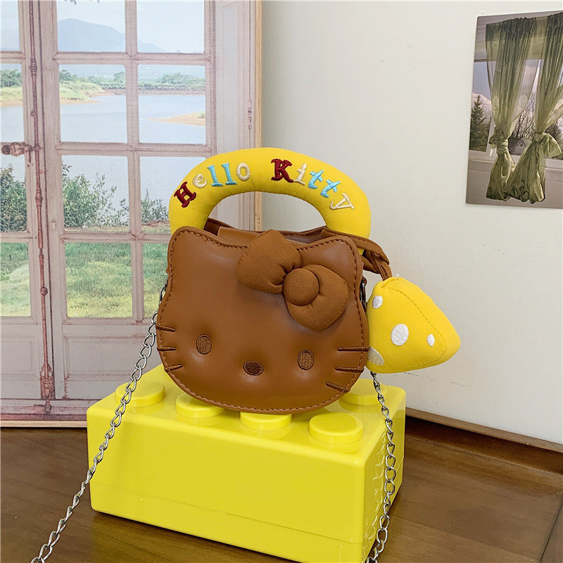 KT Mini Crossbody Bag New Cute Cartoon Design Daily Commuter Chain Bag