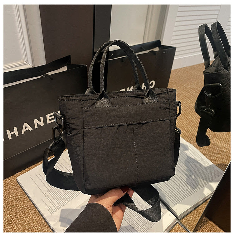 Large Capacity Women's Handbag High-Grade Lightweight down Tote Rhombus Plaid Cotton Coat Bag