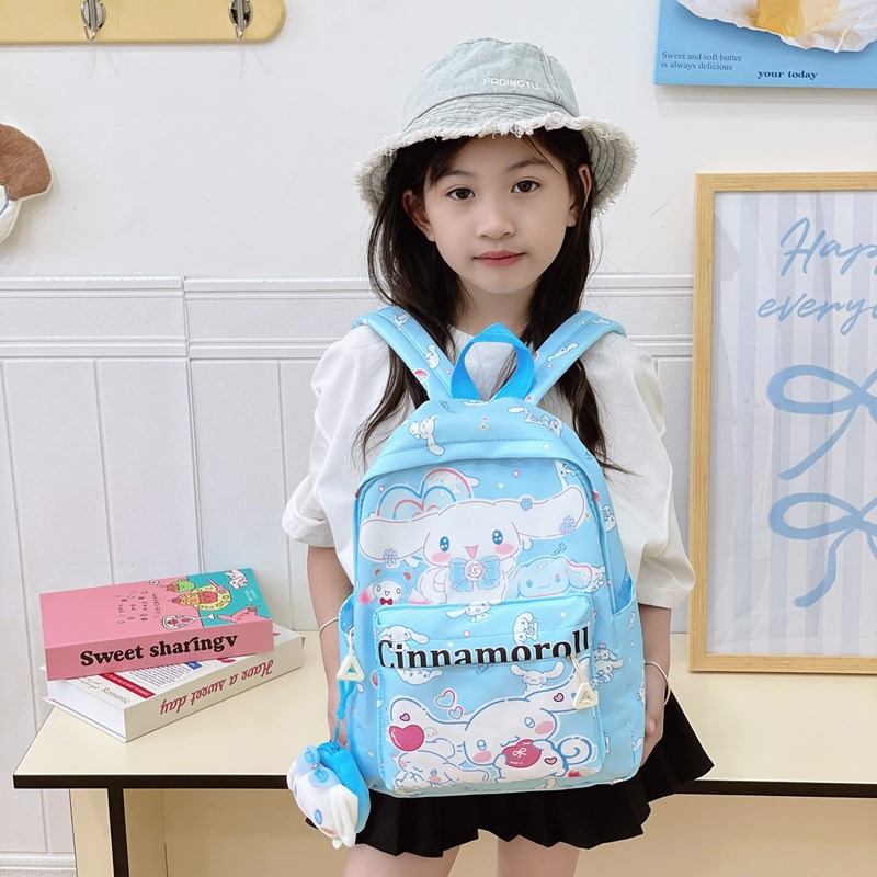 Fashion Children's Bags Cartoon Kindergarten Backpack Hello Kitty Cute Girl Portable All-Match Schoolbag