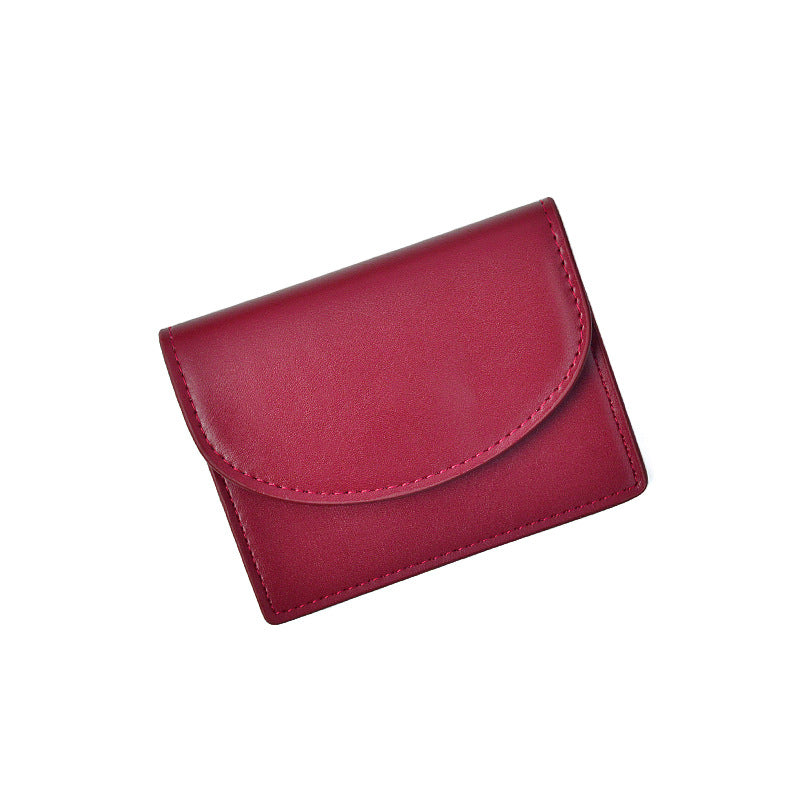 Korean Style New Women's Coin Purse Solid Color Simple Card Holder Multifunctional Lipstick Large-Capacity Wallet