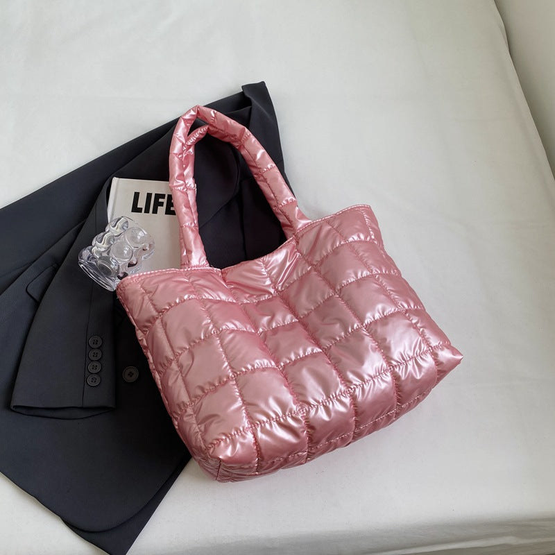 Tote Bag Women's Fashion Simple Large Capacity New Simple Fashion Shoulder Bag Commuter Hand-Carrying Bag