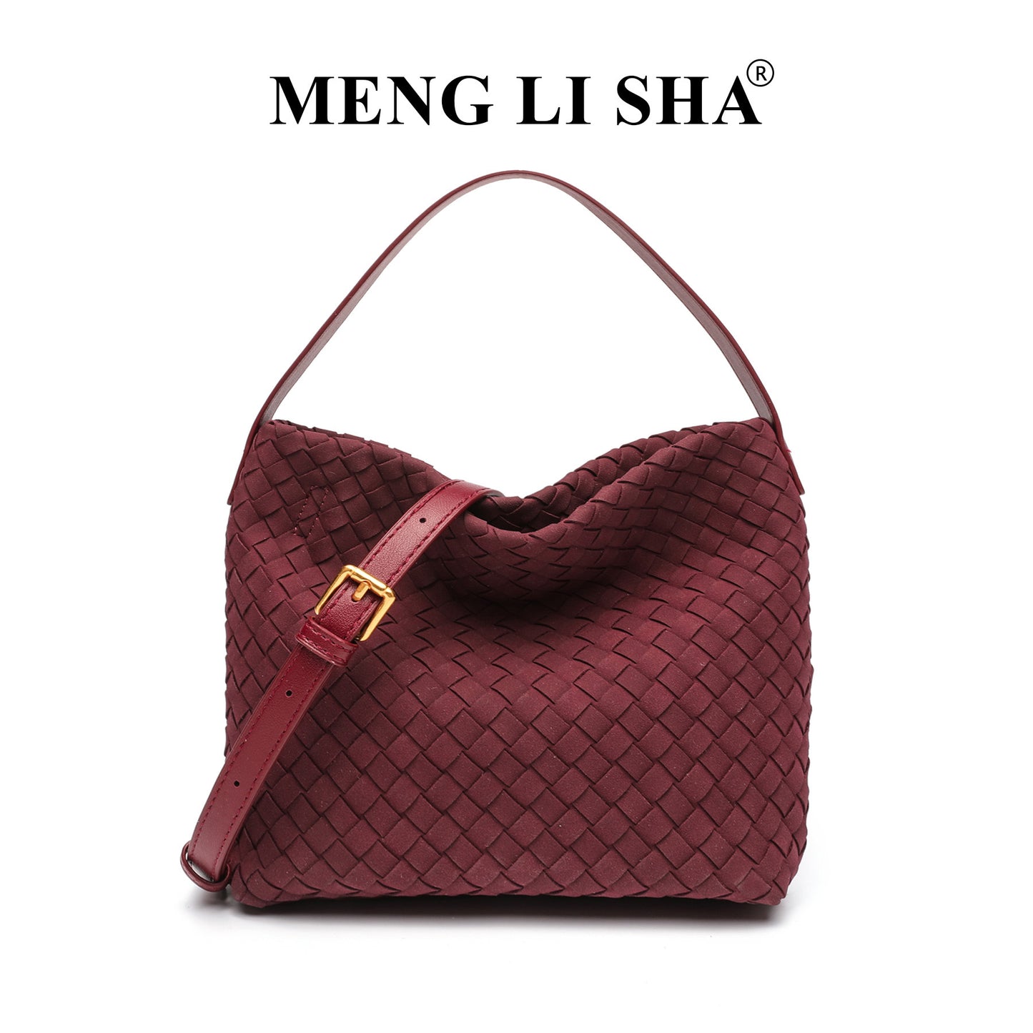 Women's Bag New High-Grade Bucket Woven Bag Commuter's All-Matching European and American Fashion Shoulder Crossbody Tote Bag