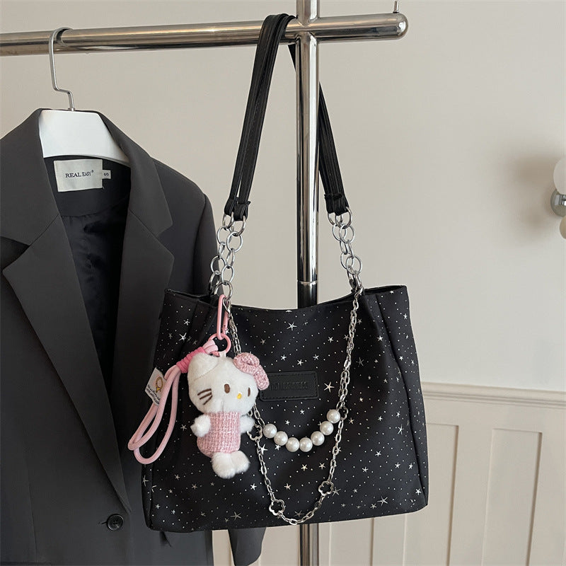 Korean Fashion Tote Bag Women's New Large Capacity Casual Shoulder Bag Temperament Wild Commuter Bag