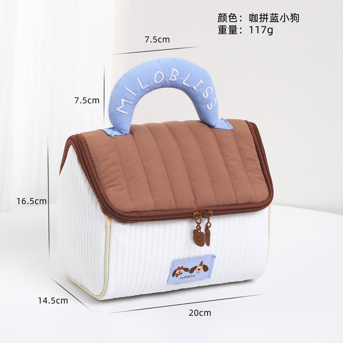 Cute Cartoon Cat Lunch Bag with Lucky Handle, Portable Insulated Food Storage Pouch for Daily Use