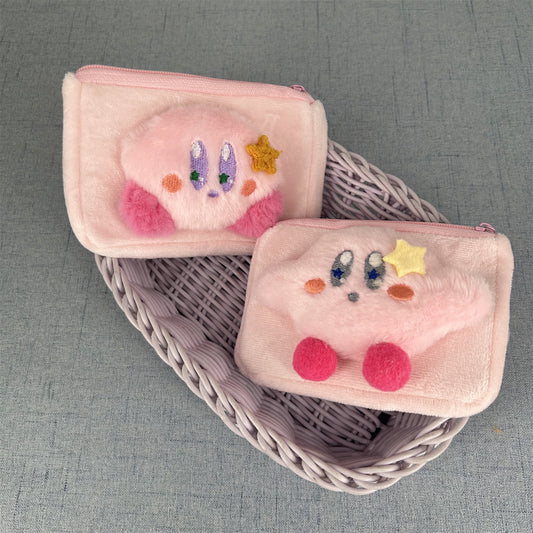 Women's Wallet Cartoon Plush Cartoon Star Coin Purse Cute Design Storage Earphone Key Daily Carry Bag