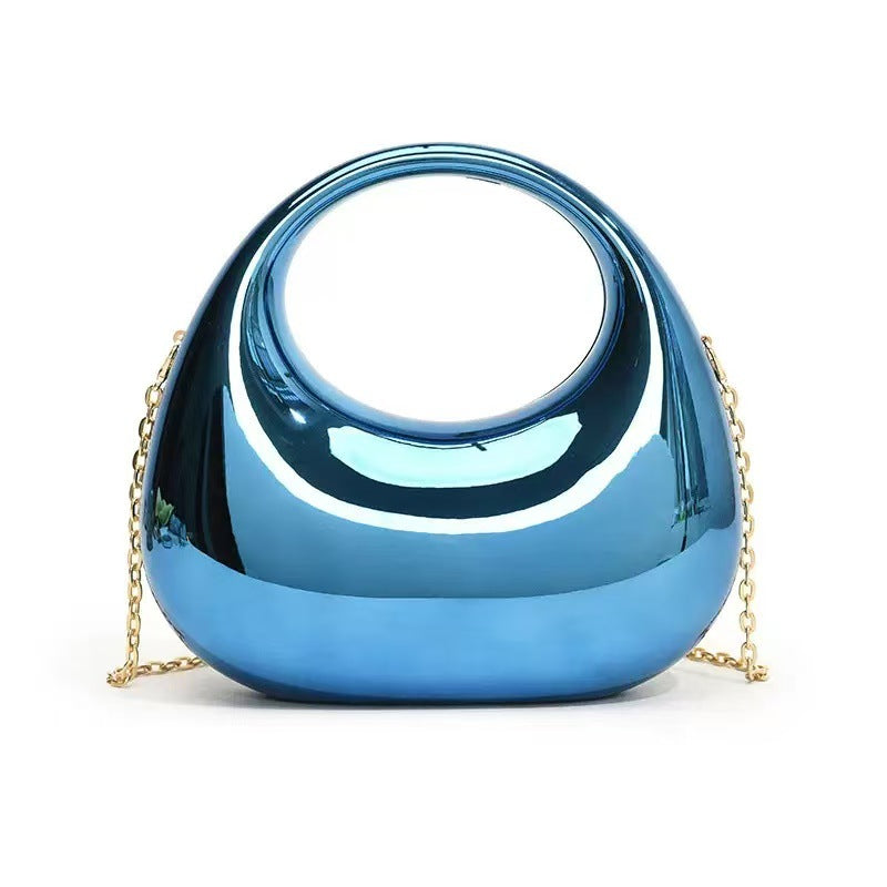 Stylish Acrylic Clutch Bag with Chain Strap for Evening Events and Daily Use
