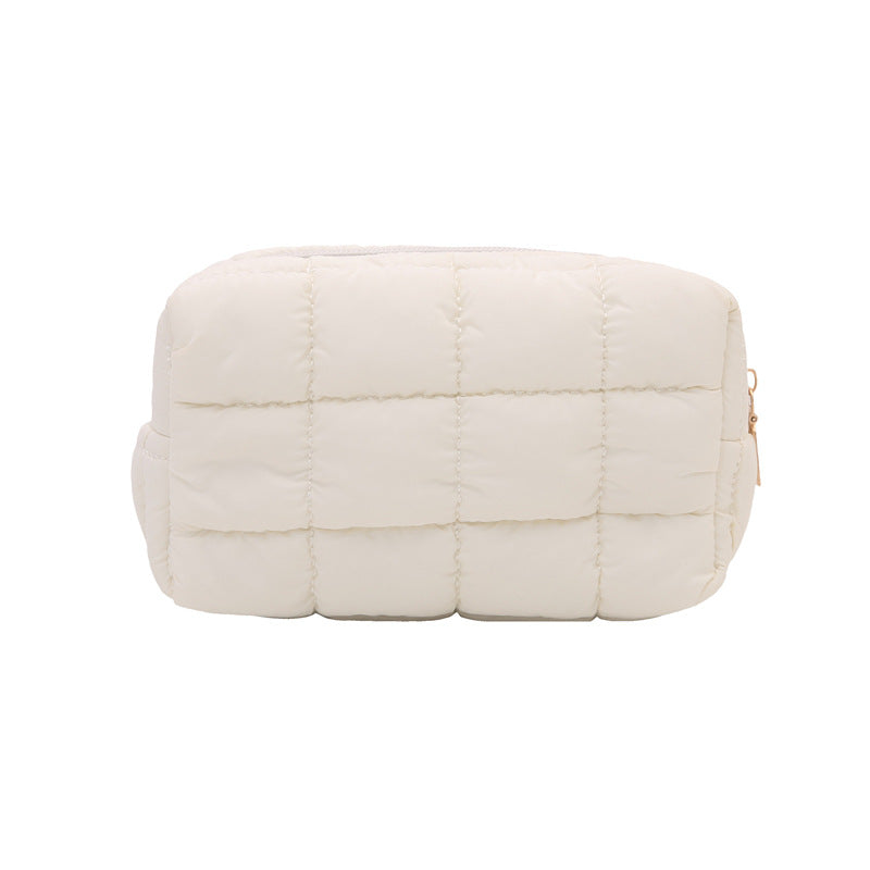 Fashion Simple Cosmetic Bag Women's New Korean Style Casual Western Style Versatile Pleated Clutch