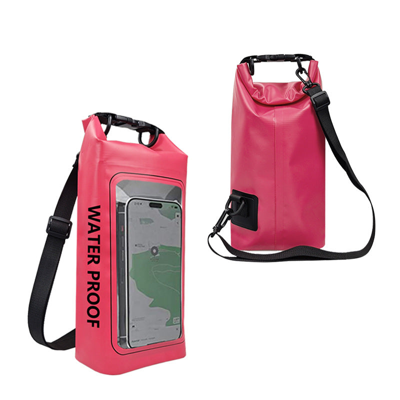 2L Waterproof Crossbody Bag with Touchscreen Phone Pocket for Outdoor Swimming and Hiking