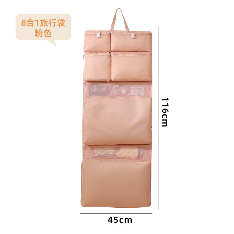 6-in-1 Travel Organizer Bag with Cute Puppy Design for Clothes, Toiletries, and Accessories - Foldable and Compact