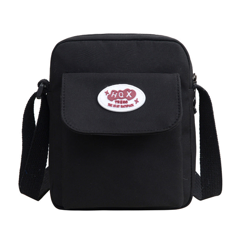 Cute Nylon Crossbody Bag for Women, Minimalist Japanese Style with Zipper Pocket and Adjustable Strap, Perfect for Daily Use and Student Fashion