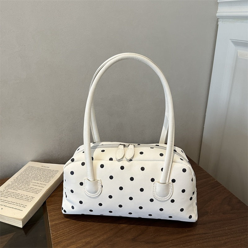 Simple Polka Dot Handbag New Commuter Shoulder Bag Everyday Joker Fashion Bag