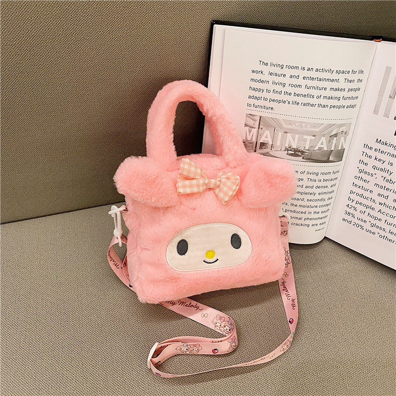 New Cartoon Cute SpongeBob Doll Crossbody Bag Cinnamoroll Babycinnamoroll Girl Plush Toy Bag