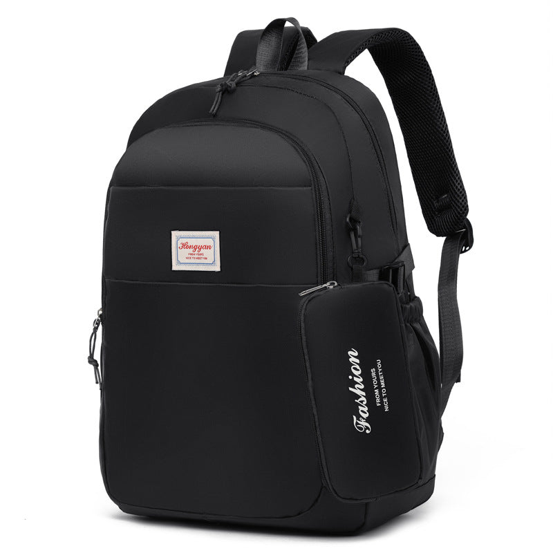 New Large Capacity Fashion Backpack for Middle School Students Waterproof Nylon Material Letter Printing Stylish Casual Backpack