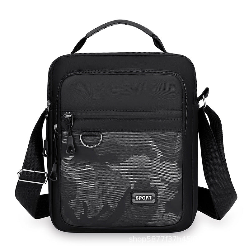 New Multifunctional Men's Bag Korean Style Minimalism Outdoor One Shoulder Messenger Bag Trendy Men's Large Capacity Shoulder Bag