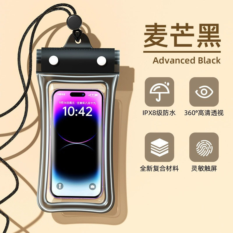 Thick Waterproof Phone Pouch with Air Cushion for Swimming, Diving, Outdoor Activities and Underwater Photography