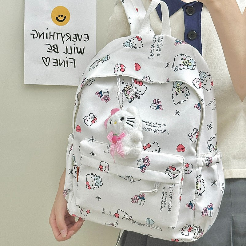 Women Backpack Cute Hello Kitty Cartoon Backpack Children Student School Bag