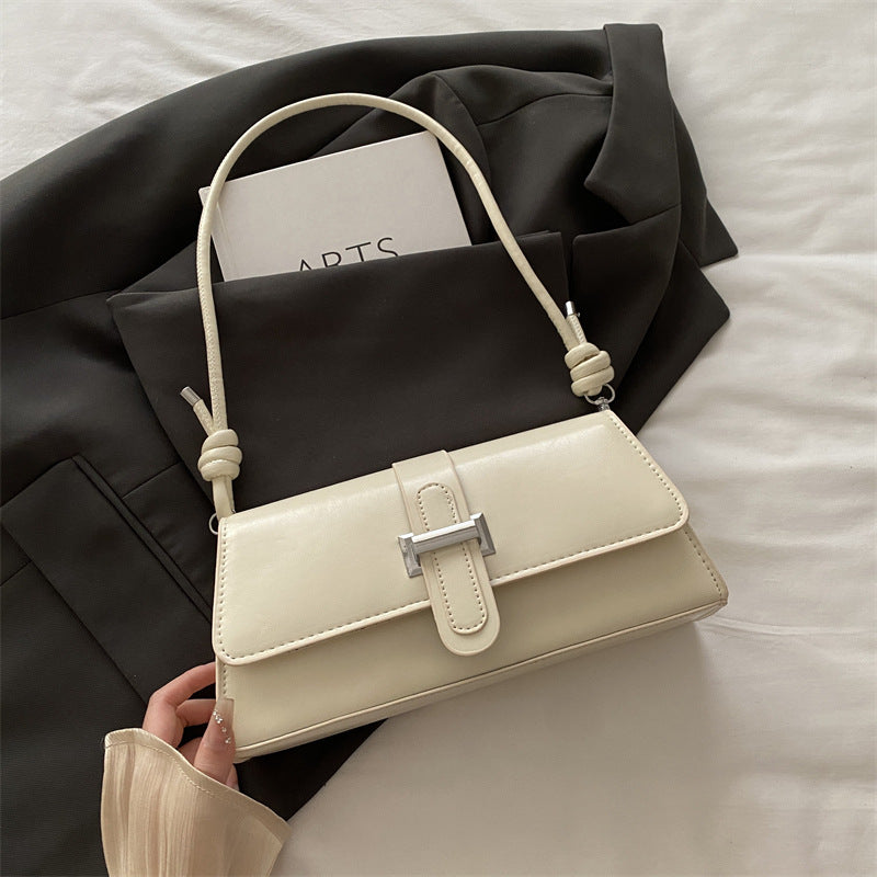 Elegant French-style Mini Tote Bag 2025 New Trendy Crossbody Shoulder Bag with Chic Buckle Design for Daily Wear