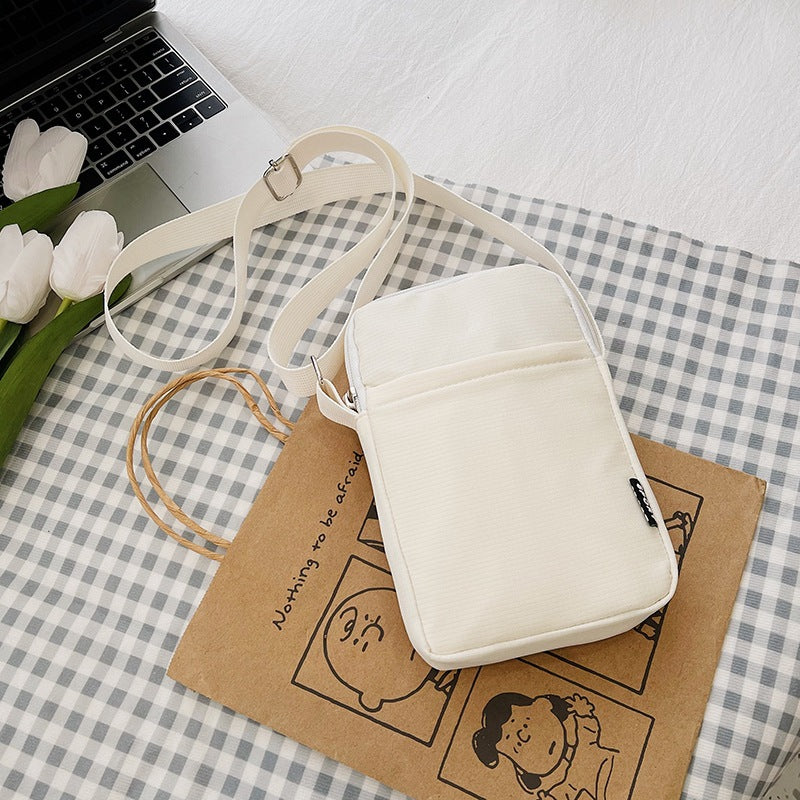 Trendy Simple Casual Shoulder Messenger Bag New Fashion Cell Phone Bag Street Travel Western Style Small Square Bag
