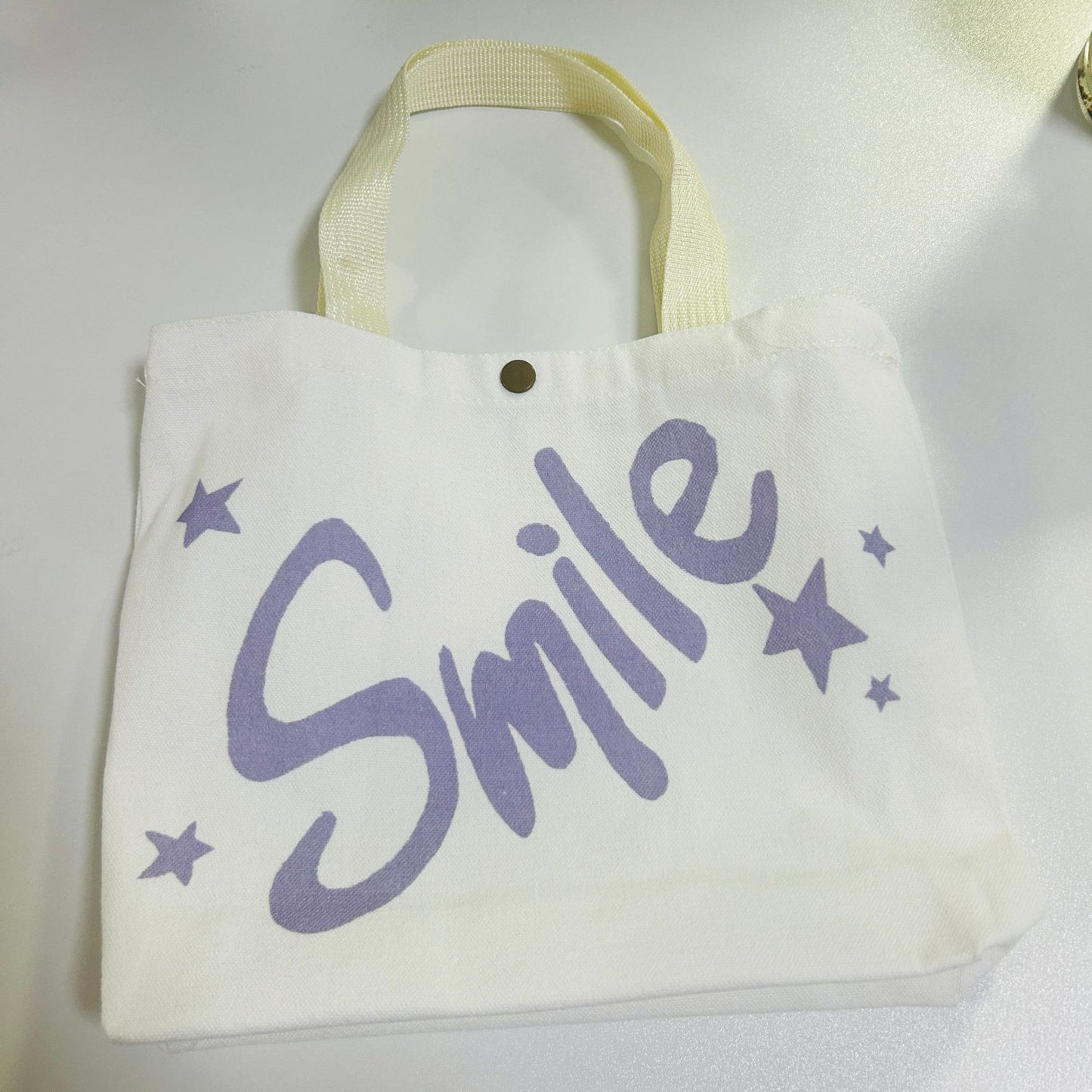 Striped Canvas Tote Bag with Custom Embroidery for Daily Use and Commuting