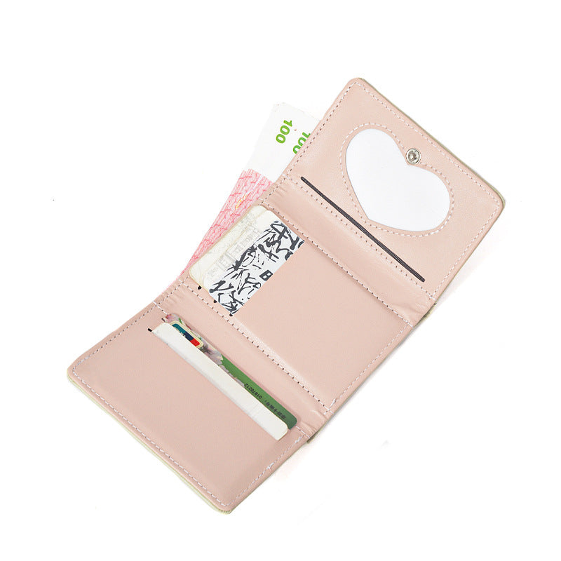 Cute Cartoon Foldable Wallet with Black Cat Detective Design, Multi-Card Slots and Chain Pendant for Women and Students