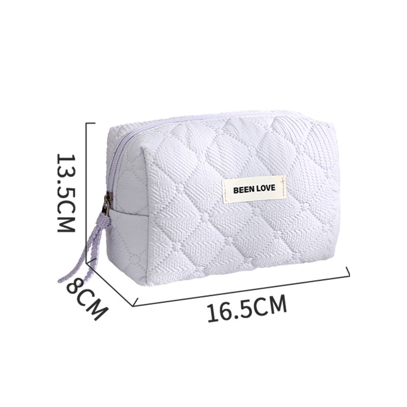 Women's Cosmetic Bag Travel Carrying Case Fashion Simple Design with Handle Convenient and Practical