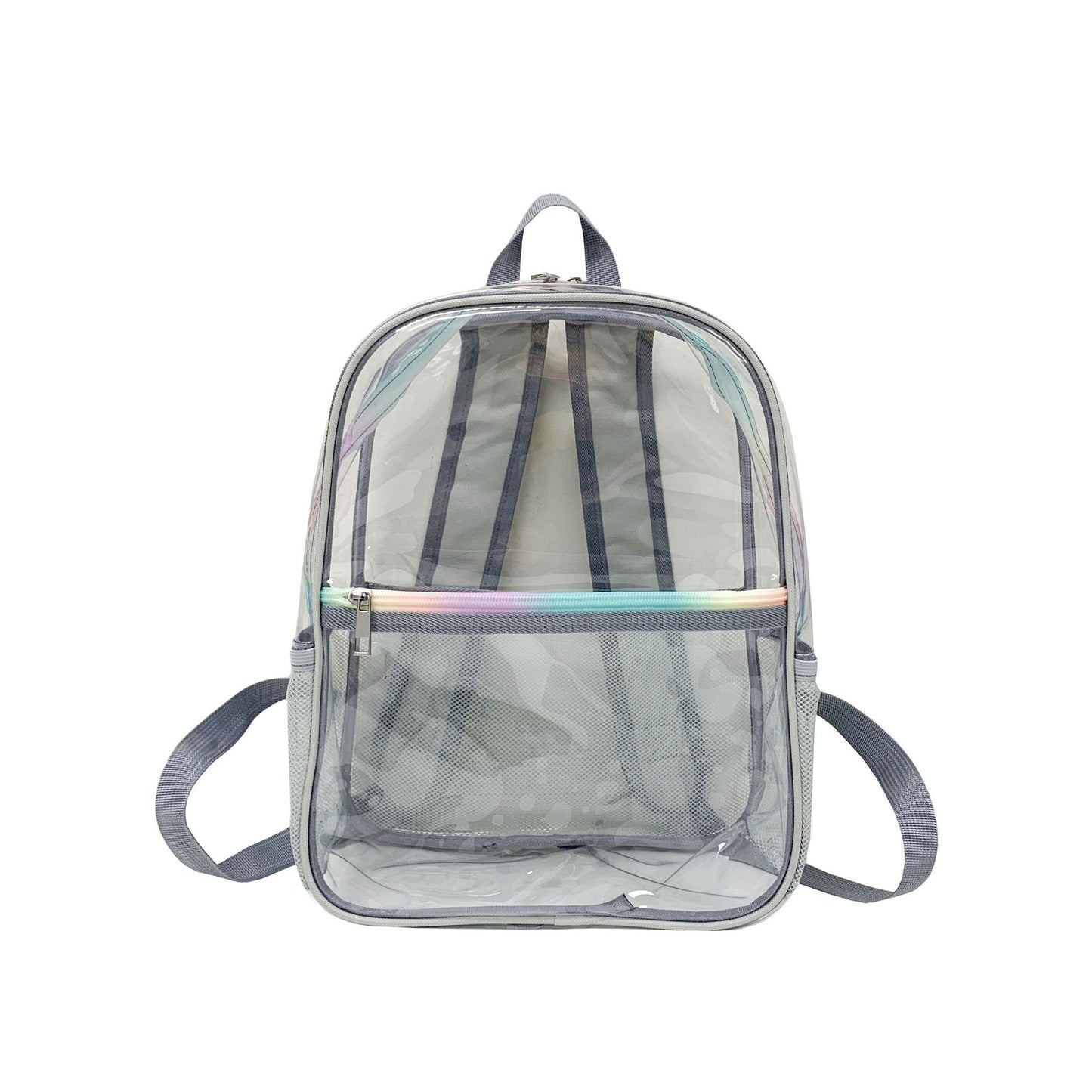 Transparent Large Capacity Backpack PVC Waterproof Solid Color Backpack Simple Commute Large Capacity Student Schoolbag