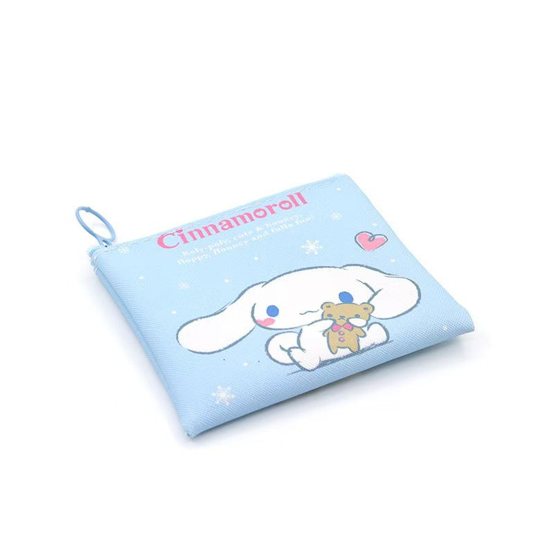 Cute My Melody Mini Wallet for Kids and Students with Drawstring Design and Cartoon Print