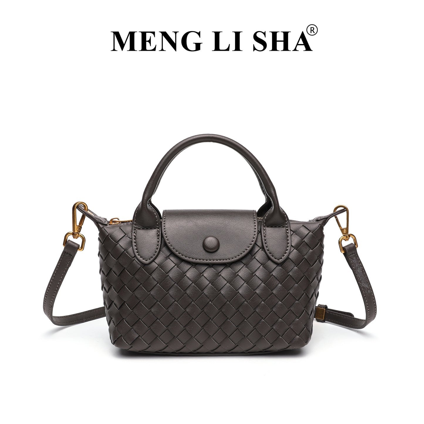 Woven Bag Women's Fashion Longchamps Bag Trendy One-Shoulder Crossbody Dumpling Bag Commuter's All-Matching Portable Small Square Bag