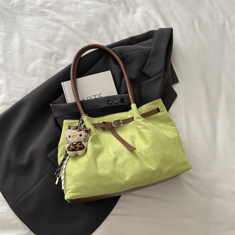 Fashionable Casual Large-Capacity Suede Tote Bag New Commuter Super Popular High-Grade Shoulder Bag for Women