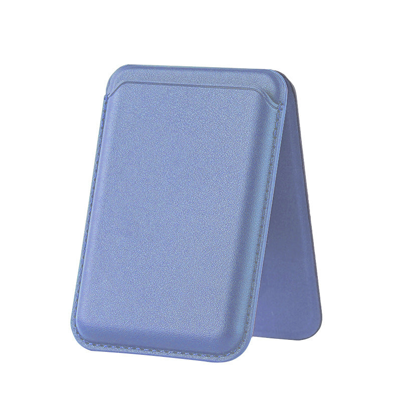 Magnetic Card Holder Stand for Apple 16Pro Max, Magsafe Strong-Magnet Phone A- Frame Stand with Card Slot Leather Case