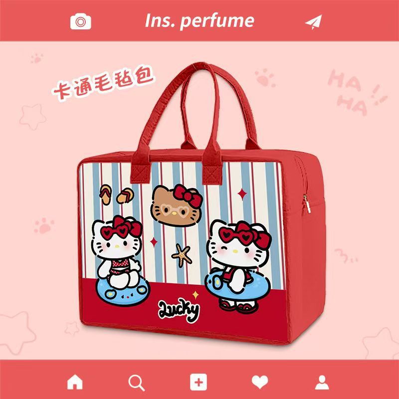 Women's Handbag Crayon Xiaoxin Cartoon Felt Travel Bag Large Capacity Carrying Case Travel Essential Fashion Trend