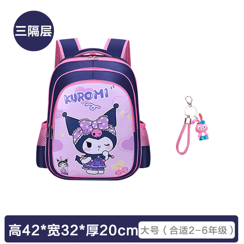 Cute Kuromi Backpack for Kids with Pencil Case - Lightweight, Breathable, and Waterproof School Bag for Preschool and Kindergarten