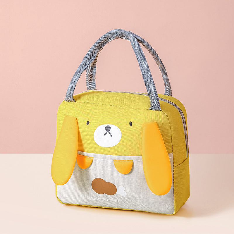 Insulated Bag Canvas Lunch Bag Aluminum Foil Thermal Insulation Thickening Handbag Waterproof Large Capacity Lunch Box Bag Protection
