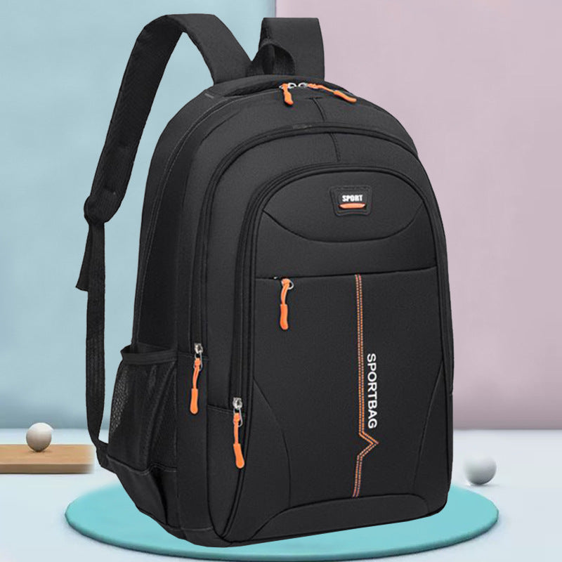 Men's Large Capacity Backpack Student Travel Computer Backpack Wear-Resistant Oxford Cloth Material Ergonomic Curved Shoulder Strap Design