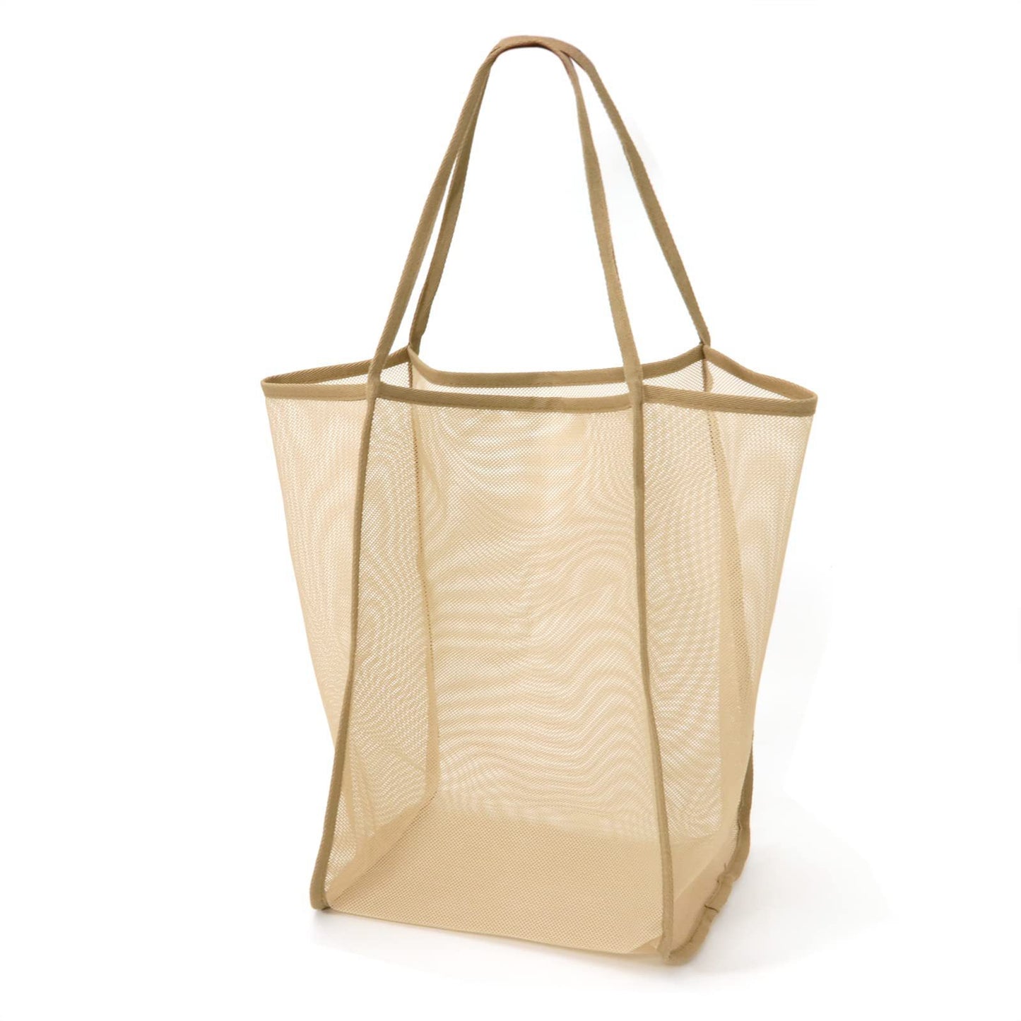 Large Capacity Mesh Tote Bag for Women, Breathable Nylon Shoulder Bag, Fashionable Casual Style, Perfect for Beach and Travel
