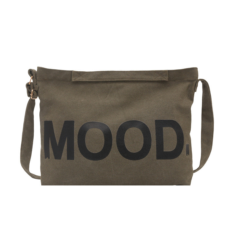 New Fashion Printing Letter Shoulder Bag Women's Large Capacity Casual Easy Matching Tote Bag Simple Fashion Canvas Bag